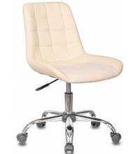 Кресло Бюрократ CH-350SL/IVORY светло-бежевый искусст.кожа/ткань крестовина хром