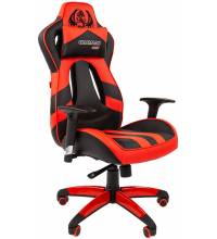 Игровое кресло Chairman game 25 Россия экопремиум черно-красныйй