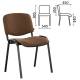Стул для персонала и посетителей  "Iso CF-005", черный каркас, ткань коричневая главное фото в маленьком размере