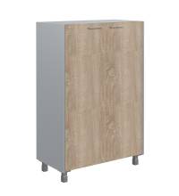 Шкаф с глухими средними дверьми OMC 87.1 Дуб Сонома светлый/Металлик 