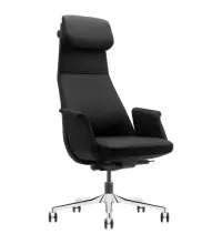 Кресло HAWASAN (ХАВАСАН) PREMIUM EX-840 STELLAR, синхромеханизм, алюминий, экокожа, черное, 533241
