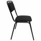Стул для посетителей РС42, черный каркас, ткань черная. Фото товара с разных ракурсов.