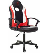 Кресло игровое Zombie 11LT черный/красный текстиль/эко.кожа крестов. пластик