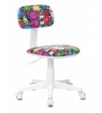 Кресло детское Бюрократ CH-W201NX мультиколор маскарад крестов. пластик пластик белый