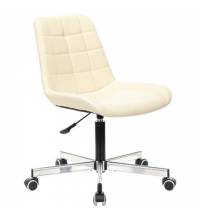 Кресло  "Deco MG-316", без подлокотников, пятилучие серебристое, экокожа, слоновая кость, 532081