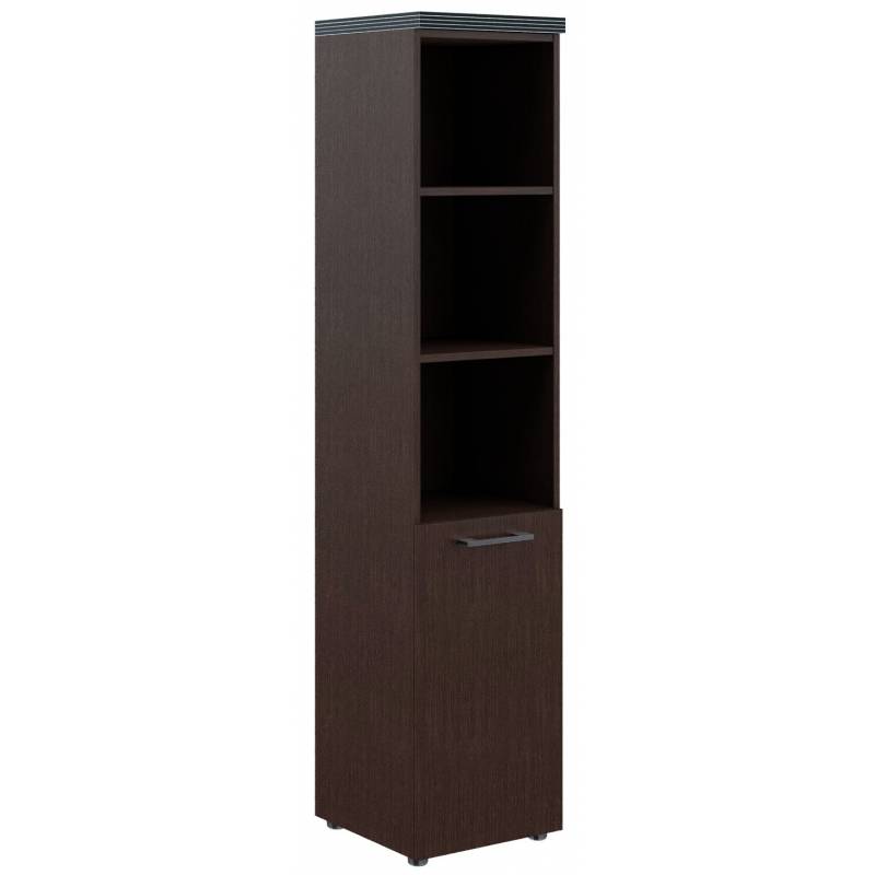 Шкаф колонка с глухой малой дверью и топом THC 42.5(R) Венге Магия 430х452х1968 главное фото