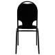 Стул для посетителей РС02М, черный каркас, ткань черная. Фото товара с разных ракурсов.