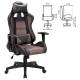 Игровое кресло  "GT Racer GM-100", две подушки, ткань, экокожа, черное/коричневое, 531819. Фото товара с разных ракурсов.