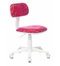 Кресло детское Бюрократ CH-W201NX малиновый Sticks 05 крестов. пластик пластик белый