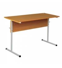 Стол-парта 2-местный нерегулируемый, 1200х500х750 мм, рост 6, серый каркас, ЛДСП бук, Ш-302