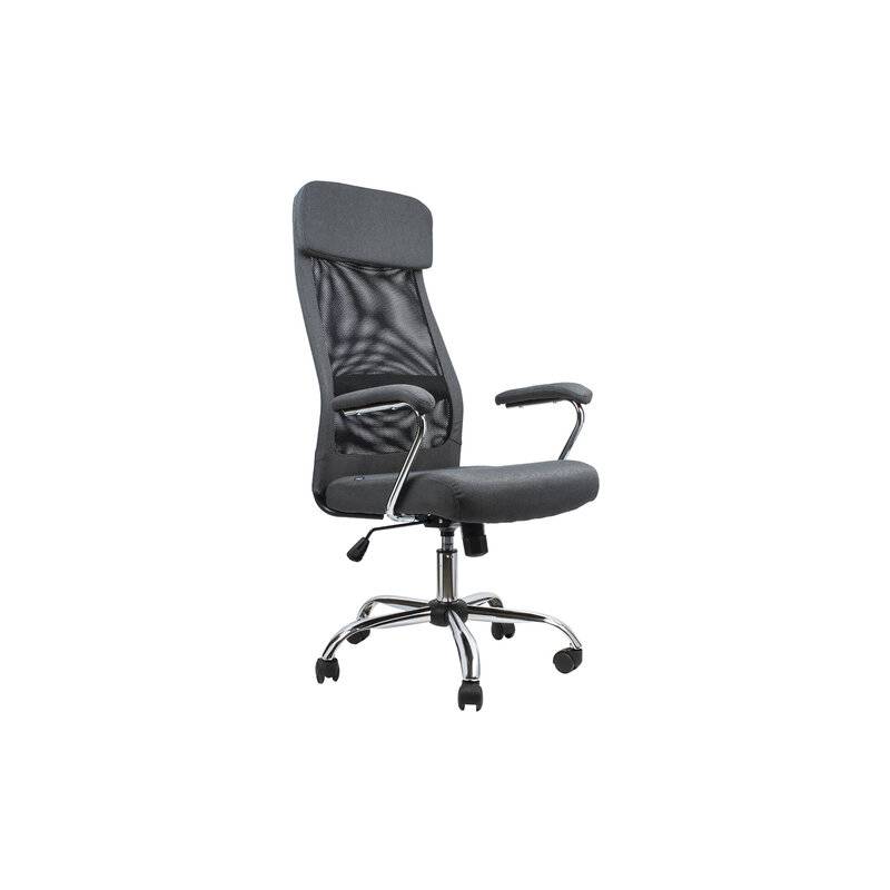 Кресло руководителя Flight EX-540, хром, ткань, сетка, серое главное фото