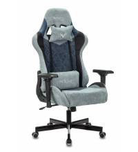 Кресло игровое геймерское Бюрократ VIKING 7 KNIGHT BL FABRIC синий текстиль/эко.кожа крестовина металл