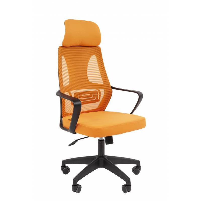 Кресло руководителя Chairman CH636 черный пластик, оранжевый главное фото