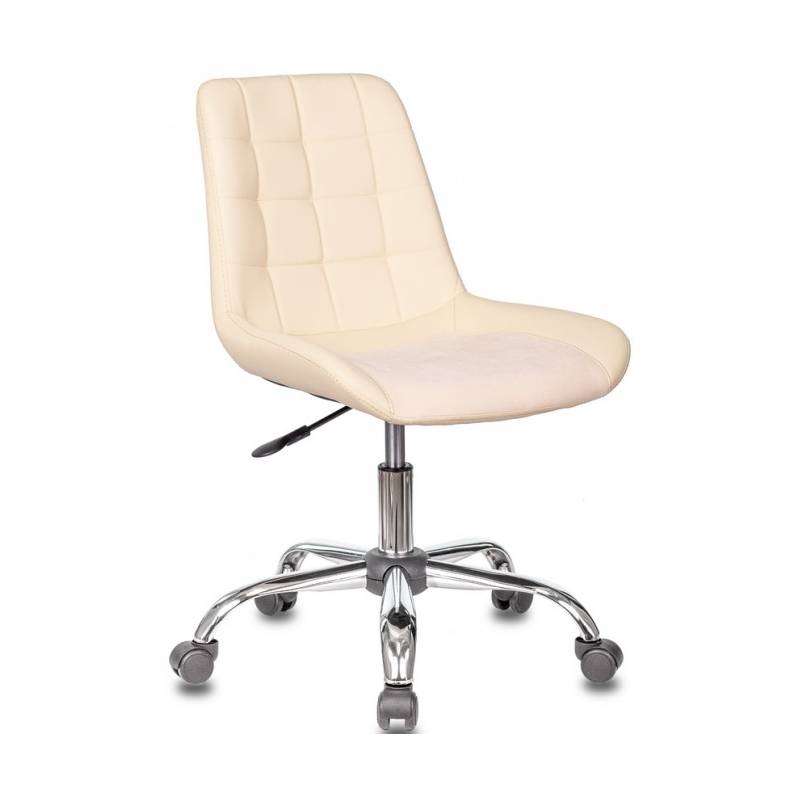 Кресло Бюрократ CH-350SL/IVORY светло-бежевый искусст.кожа/ткань крестовина хром главное фото