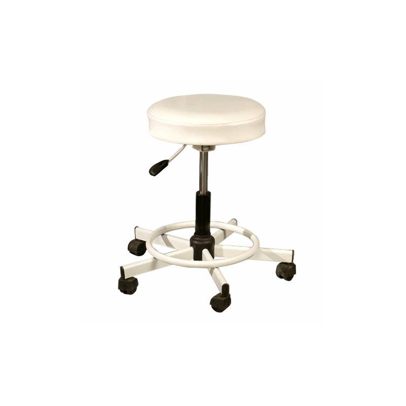 Стул кресло оператора РС12, без спинки, без подлокотников, кожзам, белое, РС01.00.12 б/сп главное фото