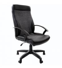 Кресло руководителя Trust EX-535, экокожа черная, ткань серая
