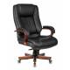 Кресло руководителя Бюрократ T-9925WALNUT/BLACK черный кожа крестовина дерево главное фото в маленьком размере