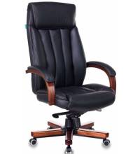 Кресло бюрократ T-9922 Waknut (черная натуральная кожа)