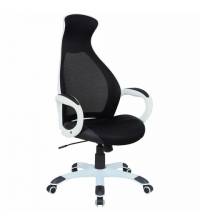 Кресло руководителя PREMIUM Genesis EX-517, пластик белый, ткань/экокожа/сетка черная