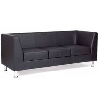 Трехместный диван Дэрби черный (Chairman) 2070х770х670