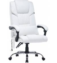 Кресло Cactus CS-CHR-OC02M-WT белый эко.кожа крестов. сталь