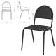 Стул для посетителей "Серна", черный каркас, кожзаменитель черный, СМ 7/22 К-01 главное фото в маленьком размере