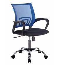Кресло Бюрократ CH-695N/SL/BL/TW-11 спинка сетка синий TW-05 сиденье черный TW-11 крестовина хром