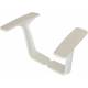 Пара белых т-образных пластиковых подлокотников 682Т для офисного кресла. главное фото в маленьком размере