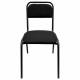 Стул для посетителей РС42, черный каркас, ткань черная. Фото товара с разных ракурсов.