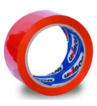 Клейкая лента упаковочная Unibob 600 41155 красная шир.48мм дл.66м 45мкр