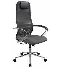 Кресло руководителя SU-B-8/подл.131/осн.003 серое (хром)