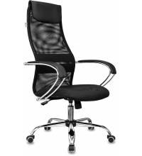 Кресло руководителя Бюрократ CH-607SL черный TW-01 Neo Black сетка/ткань с подголов. крестов. металл хром