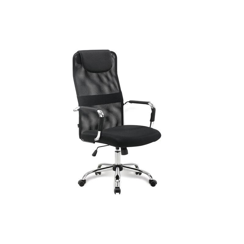 Кресло руководителя Fit EX-514, с подголовником, хром, черное главное фото