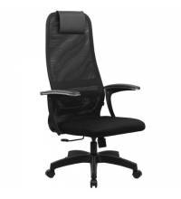 Кресло руководителя PREMIUM Ultimate EX-801 пластик, плотная двойная сетка Х2, черное