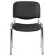 Стул для персонала и посетителей "ИЗО", хромированный каркас, кожзам черный Z-11, К3. Фото товара с разных ракурсов.