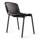 Стул STAFF "Iso Plast CF-009", черный каркас, пластик черный. Фото товара с разных ракурсов.