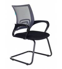 Кресло Бюрократ CH-695N-AV/DG/TW-11 на полозьях серый TW-04 сиденье черный TW-11