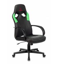 Кресло игровое Бюрократ ZOMBIE RUNNER черный/зеленый искусственная кожа крестовина пластик