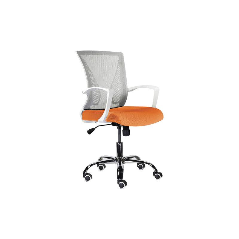 Кресло  "Wings MG-306", пластик белый, хром, сетка, серое/оранжевое, 532011 главное фото