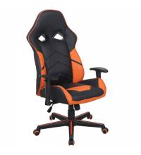 Игровое кресло  "Storm GM-006", регулируемые подлокотники, экокожа, черное/оранжевое, 532502