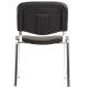 Стул для персонала и посетителей "ИЗО", хромированный каркас, кожзам черный Z-11, К3. Фото товара с разных ракурсов.