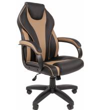Кресло руководителя CHAIRMAN 299 Черно-бежевая Экокожа