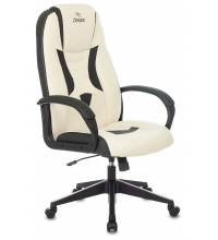 Кресло игровое Zombie 8 белый/черный искусственная кожа крестовина пластик