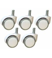 Упаковка белых роликов на полиуретановой основе (5шт)