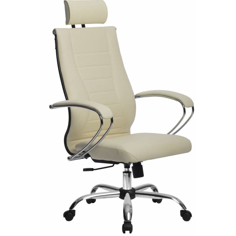 Эргономичное кресло руководителя Метта комплект 35 бежевое главное фото