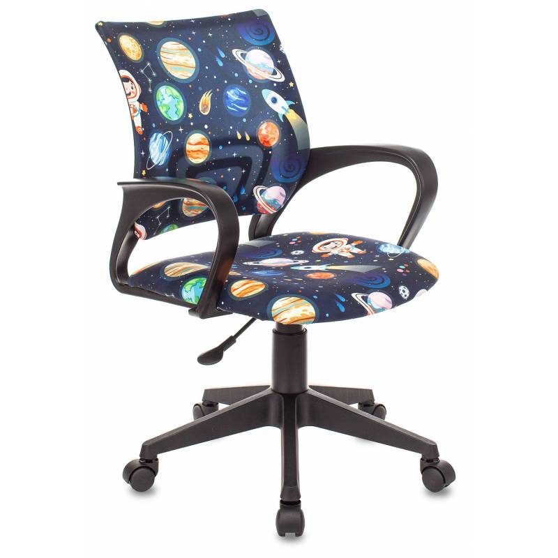 Кресло детское Бюрократ BUROKIDS 1 черный космонавт крестов. пластик главное фото