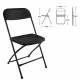Стул складной для дома и офиса  "Golf CF-002", черный каркас, пластик черный, 531563. Фото товара с разных ракурсов.