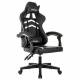 Игровое кресло  "Shooter GM-123", 2 подушки, экокожа, черное/белое, 533191 главное фото в маленьком размере
