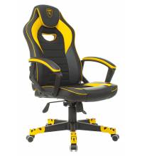 Кресло игровое Zombie GAME 16 черный/желтый текстиль/эко.кожа