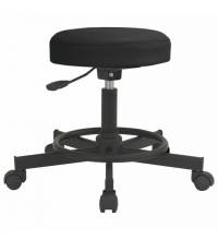 Стул кресло оператора, без спинки, без подлокотников, кожзам, черное